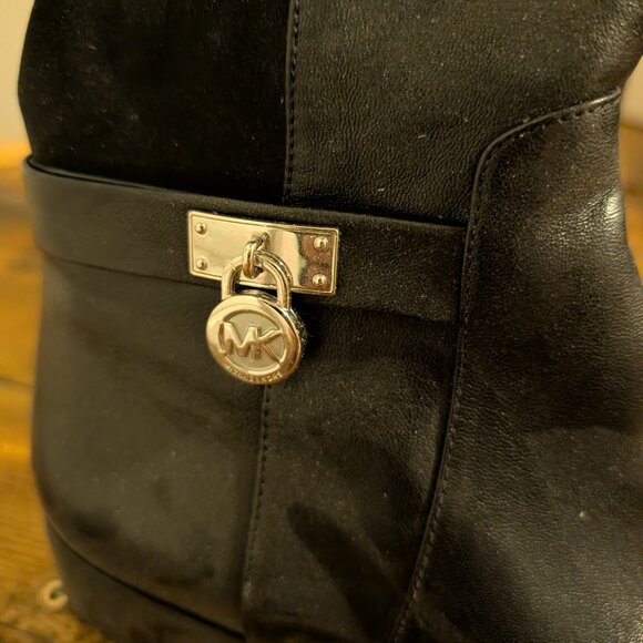 Michael Kors PW15E Hamilton Riding Boots Leather Knee High Boots - Picture 2 of 3